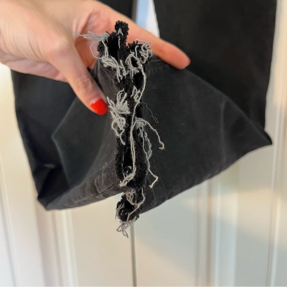 SPANX Vintage Black Distressed Ankle Skinny Pullon Leggings Size Medium - Picture 3 of 6